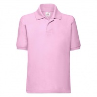 Detské tričko Polo FruitLoom svetlo ružové12-13