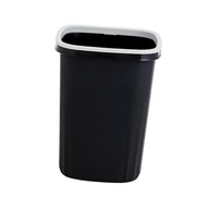 Odpadkový kôš bez vrchnáka Dekoratívny odpadkový kôš pre domácnosť s otvoreným vrchom čierny