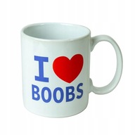 Kubek I love boobs kocham cycki ceramika 400 ml prezent urodziny