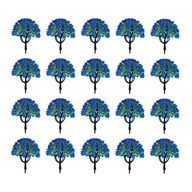20 kusov modelových stromov železničný modrý strom