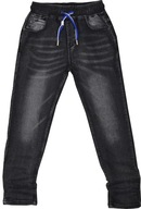 INDIVIDUAL BLACK Spodnie z Gumką w Pasie 158/164cm STRETCH