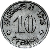 + Oels Oleśnica NOTGELD - 10 Pfennig 1918 - żelazo