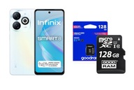 Smartfón Infinix SMART 8 3 GB / 64 GB 4G (LTE) biely + Pamäťová karta SDXC M1AA-1280R12 128 GB