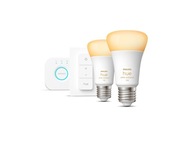 Zestaw startowy Philips Hue White żarówki inteligentne 2 szt. + regulator