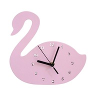 Nástenné hodiny Swan Tichá nástenná dekorácia do detskej izby Office Home Pink