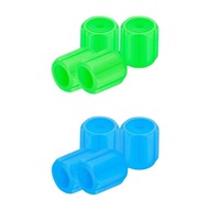 8x Car Tire Valve Caps Illuminated Bike Blue Green