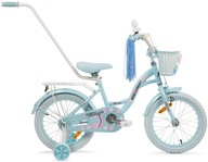 Rowerek dziecięcy Mexller 16 cali Village Rower dla dziewczynki + prowadnik