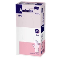 Rękawiczki winylowe Ambulex niepudrowane XS 100szt