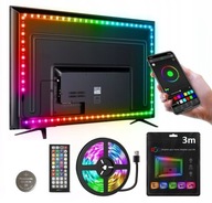 Taśma LED USB 5050 TV RGB 3M Ledy do Telewizora Podświetlenie PILOT APKA 5V