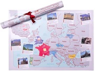 Mapa Stierací žreb Romantická Európa pre dvoch pre páry