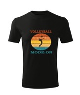 Koszulka T-shirt dziecięca D581 VOLLEYBALL MODE ON czarna rozm 110