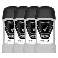 Rexona Men Invisible Black + White sztyft przeciw białym śladom ZESTAW x4