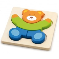 VIGA Prvé drevené puzzle malého medvedíka