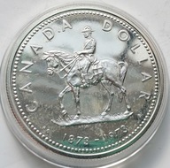 KANADA - 1 dolar 1973 Royal Canadian Mounted Police - Elizabeth II - srebro