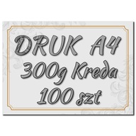 DRUK A4 100 szt DYPLOM CERTYFIKAT Kreda 300g