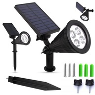 LAMPA SOLARNA LED WBIJANA OGRODOWA CZUJNIK ZMIERZCHU DO OGRODU REFLEKTOR