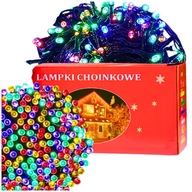 KARÁCSONYFA FÉNYFÜZÉR KÜLTÉRI BELTÉRI 100 LED TÖBBSZÍNŰ ERŐS