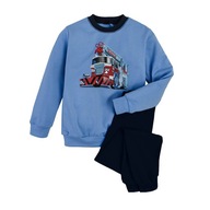 Chlapčenské pyžamo, modré, hasičské auto, Tup Tup, veľ. 122