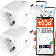 2X PROGRAMATOR CZASOWY GNIAZDKO WIFI SMART LIFE TUYA TIMER WATOMIERZ ZESTAW