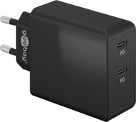 Dual USB-C PD Quick Charger (36 W) black - Charging adapter with 2x USB-C p