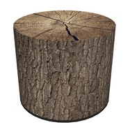 taburet BERTONI ľahký, stabilný, taburetový valec, imitácia kmeňa stromu potlač - dub