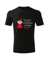 Koszulka T-shirt dziecięca D516 MAŁA MI ZNASZ TO UCZUCIE czarna rozm 110