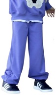 Spodnie Fioletowe z gumką | Szerokie i luźne | PL 122