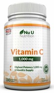 Nu Vitamín C 1000mg Vysoká dávka 180 tabliet na pol roka na IMUNITU PAMÄTE
