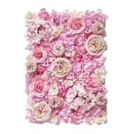 Panel ścienny ze sztucznych kwiatów jedwabiu Fotografia ślubna Party Fioletowy Róż