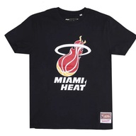 Koszulka Mitchell & Ness NBA TEAM LOGO TEE HEAT MIAMI HEAT BLACK - 2XL