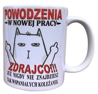 Kubek POWODZENIA W NOWEJ PRACY ZDRAJCO prezent na pożegnanie pracownika