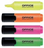 ZAKREŚLACZ MARKER FLUO NEON 4 KOLORY OFFICE