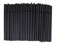400 ks čiernych plastových slamiek