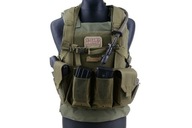 Taktická vesta typu Chest Rig - čierna