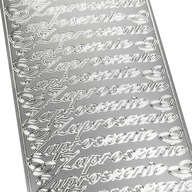 STICKERS DEKORÁCIÓS MATRICÁK ezüst Meghívó nagy