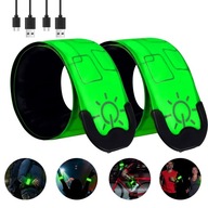 2x OPASKA ODBLASKOWA LED NA RĘKĘ RAMIĘ DO BIEGANIA NA ROWER WODOODPORNA USB