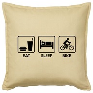 EAT SLEEP BIKE poduszka 50x50 prezent