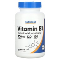 Nutricost, Vitamin B1 , 500 mg, 120 Capsules