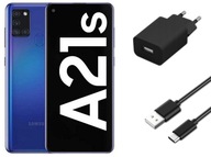 Smartfón Samsung Galaxy A21s 3 GB / 32 GB 4G (LTE) modrý + KÁBEL PD NABÍJAČKA PRE TELEFÓN USB TYP C / USB C