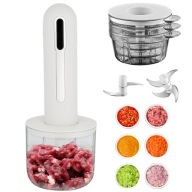 ELEKTROMOS USB APRÍTÓ EGYGOMBOS 4 POHÁR FEHÉR SZÍN