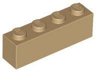 Lego Nowy klocek Dark Tan Brick 1x4 3010