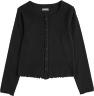 Next Dziewczęcy Czarny Sweter Sweterek Rozpinany Kardigan Bawełna 104 cm