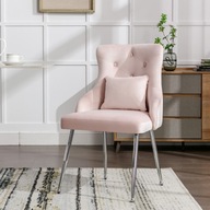Krzesło w nowoczesnym stylu z różowymi poduszkami
