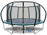 TRAMPOLINA OGRODOWA 435CM 14FT Z SIATKĄ I DRABINKĄ