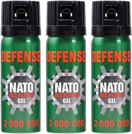 Gaz pieprzowy Nato Defense Military żel - stożek 50 ml ZESTAW 3 SZTUKI