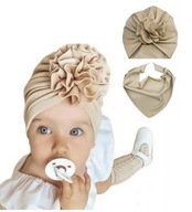 WIOSNA CZAPKA TURBAN r. 34-38 0-3 m-ce + GRATIS