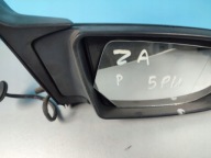 mirror right OPEL ZAFIRA A 5 PIN black MAT