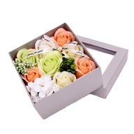 Flower Box mydlane róże kwiaty na prezent Dzień Matki urodziny imieniny
