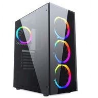 Obudowa PC komputerowa Fornax 1500RGB GAMING 4xUSB 4x WENTYLATORY RGB LED