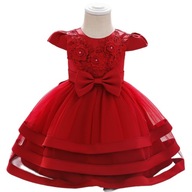 Suknia siateczkowa z haftowaną kokardką 2A7